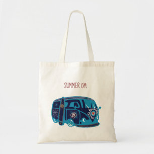 Tote Bag Été Om Hippie Van Budget Fourre-tout
