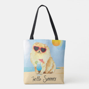 Tote Bag Été Pomeranian