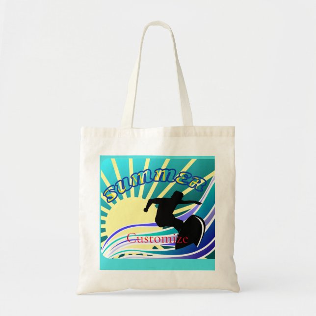 Tote Bag Été Surf Fun Thunder_Cove (Devant)