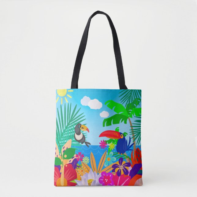 Tote Bag Été tropical (Devant)