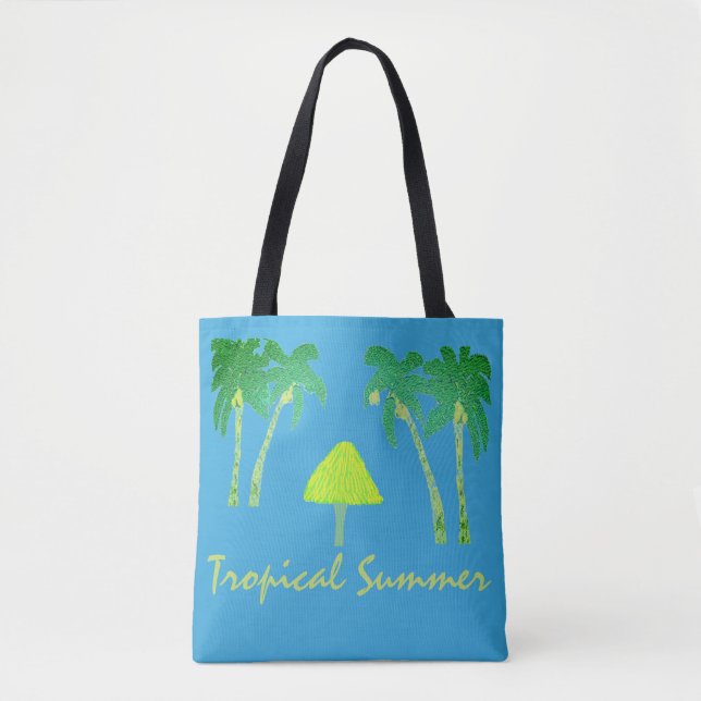 Tote Bag Été tropical (Devant)