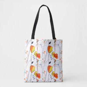 Tote Bag Été tropical   Belles fleurs jaunes Design