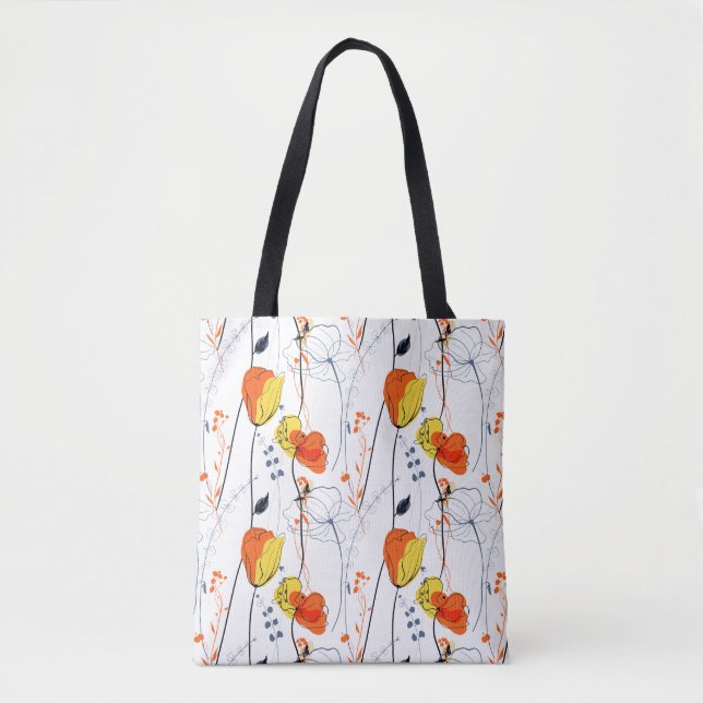 Tote Bag Été tropical | Belles fleurs jaunes Design (Devant)