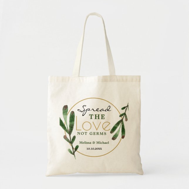 Tote Bag Étendre L'Amour Pas Les Germes Verdure Mariage Fav (Devant)