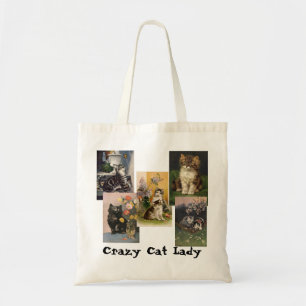 Tote Bag Êtes-vous la dame du chat fou ! Kittens victorien
