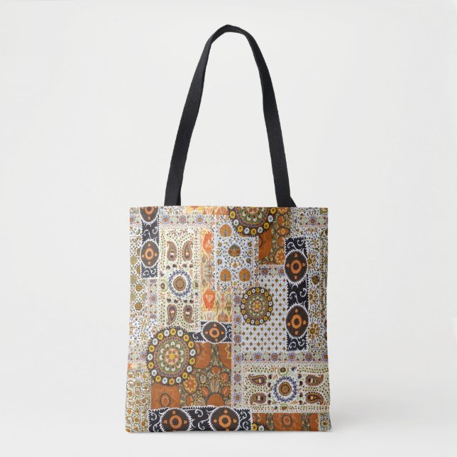 Tote Bag Ethnic Digital Abstrait : Motif sans faille (Devant)