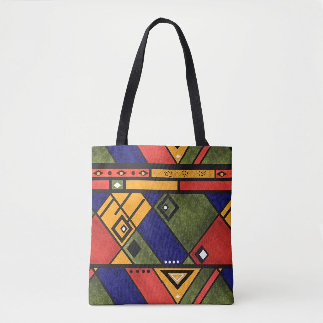 Tote Bag Ethno africain sans couture traditionnelle motif (Devant)