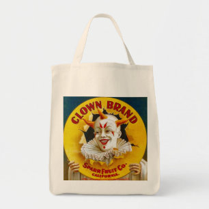Tote Bag "Étiquette de caisse d'agrume de marque de clown,