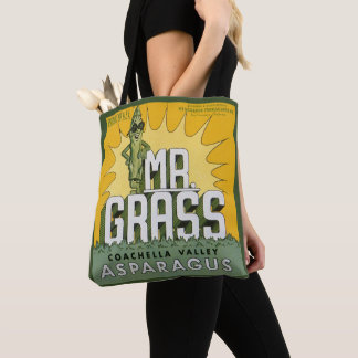Tote Bag Étiquette de caisse de fruits vintage Mr. Grass As