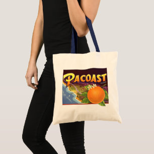 Tote Bag Étiquette de caisse de fruits vintage, oranges Pac