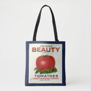 Tote Bag Étiquette de caisse de fruits vintage, tomates Arc