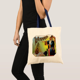 Tote Bag Étiquette de cigare vintage, Magic Wizard avec cha
