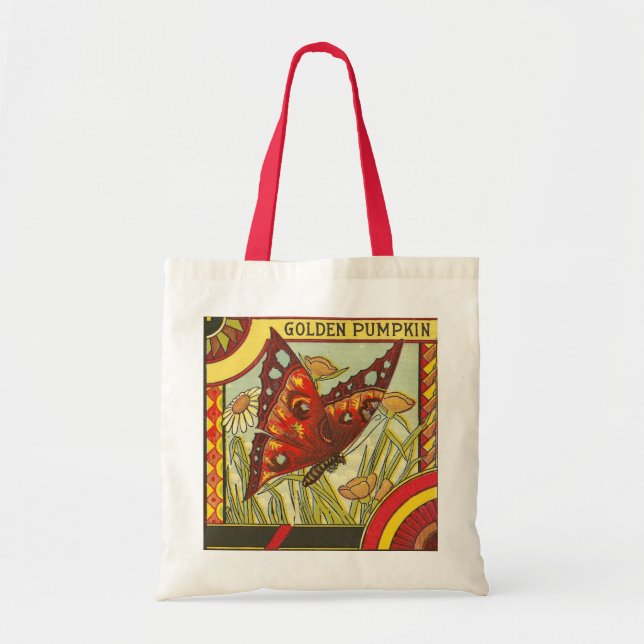 Tote Bag Étiquette de la cadence des papillons rouges (Devant)