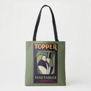 Tote Bag Étiquette de légume vintage Topper, Romance Art Dé