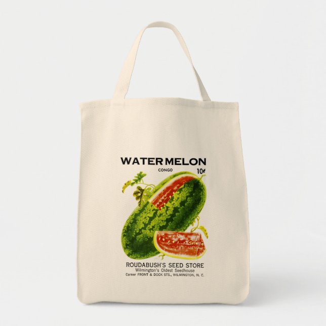 Tote Bag Étiquette de paquets de graines de pastèque (Devant)