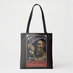 Tote Bag Étiquette de produit vintage, boisson Sarsaparilla