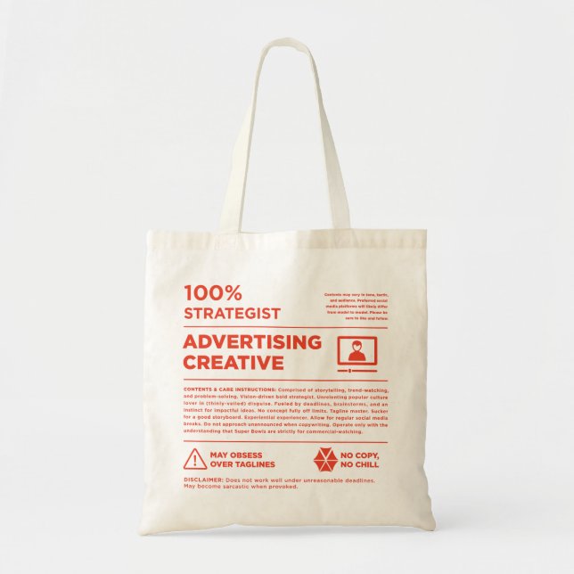 Tote Bag Étiquette de soin de conception graphique Kean MGC (Devant)