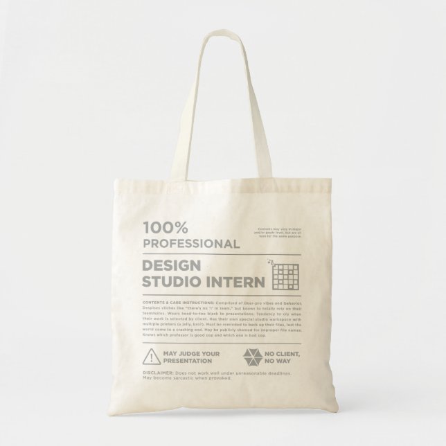 Tote Bag Étiquette de soin Kean MGC Design Studio (Devant)