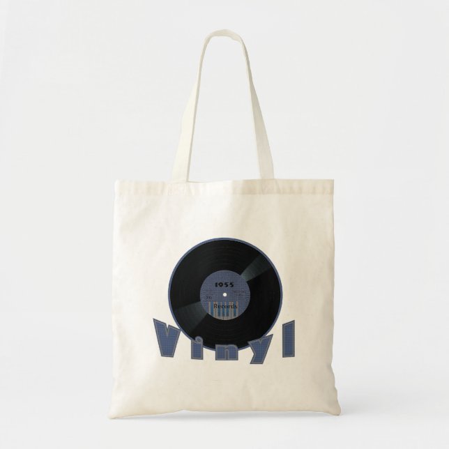 Tote Bag Étiquette du disque vinyle 1955 (Devant)