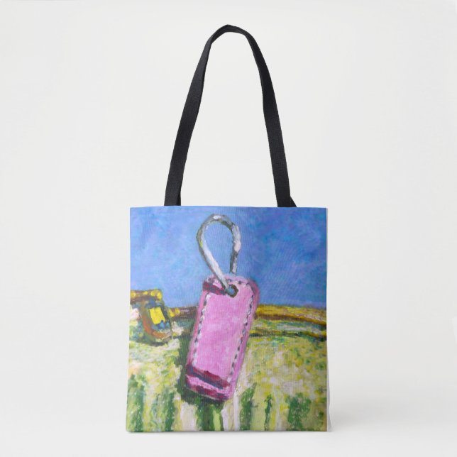 Tote Bag Étiquette Rose (Devant)