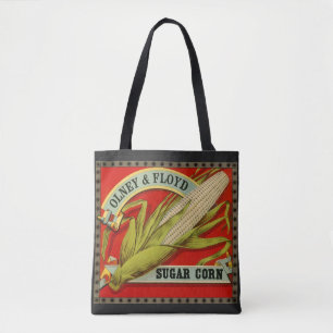 Tote Bag Étiquette végétal vintage, Olney & Floyd Maïs à su