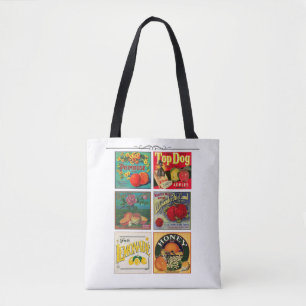 Tote Bag étiquettes vintages de publicité fruitière