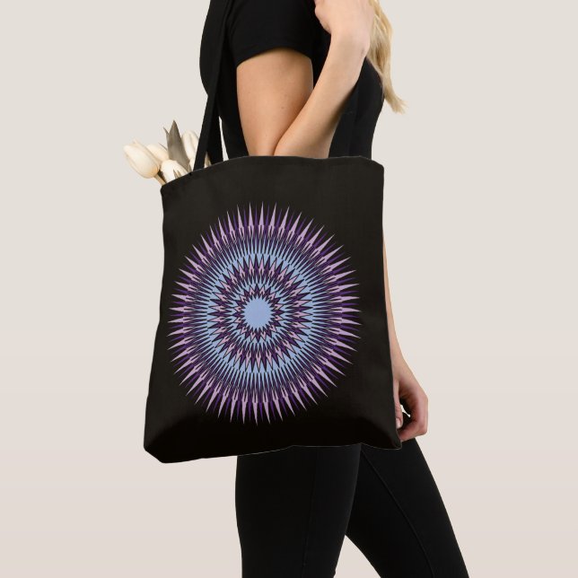 Tote Bag Étoile d'art moderne violette rose lilas (De près)