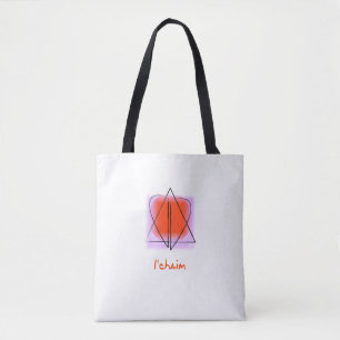 Tote Bag Étoile de David/Coeur l'âme