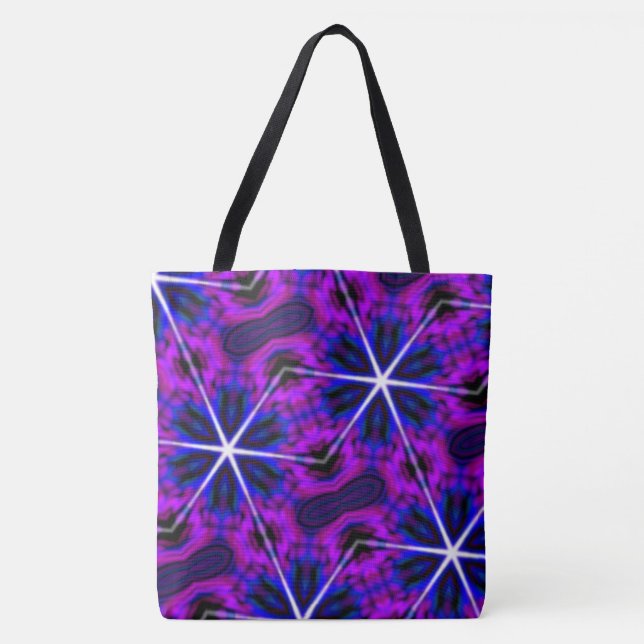 TOTE BAG ÉTOILE MODERNE BLEU CUTE-PURPLE-BLEU (Devant)
