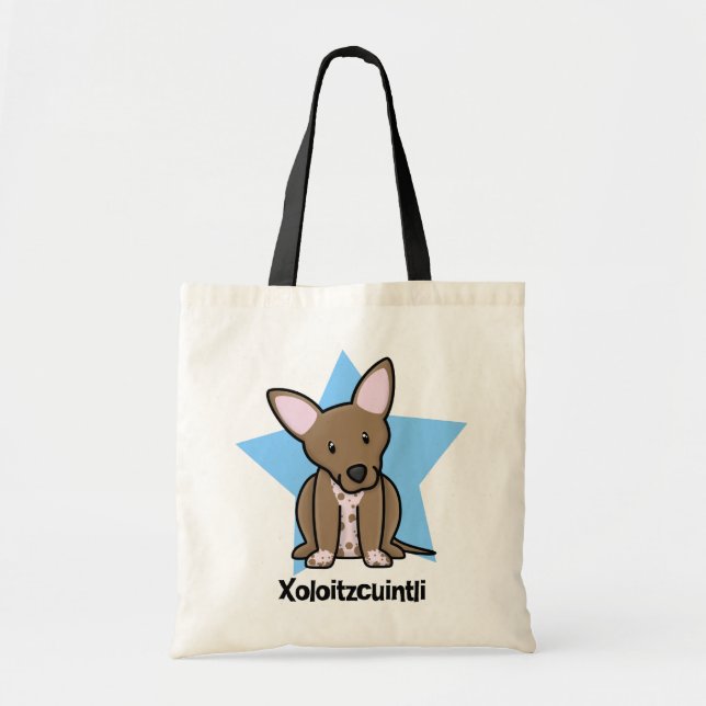 Tote Bag Étoile Xoloitzcuintli de Kawaii (Devant)