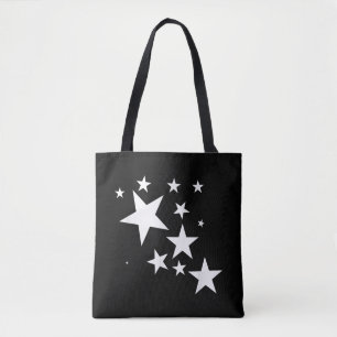 Tote Bag Étoiles Blanches Star-Motif-Design Costume cadeau