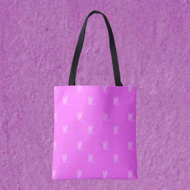 Tote Bag Étoiles de démarrage Cowboy Motif rose (A tote bag with a fun pattern of pink cowboy boots)