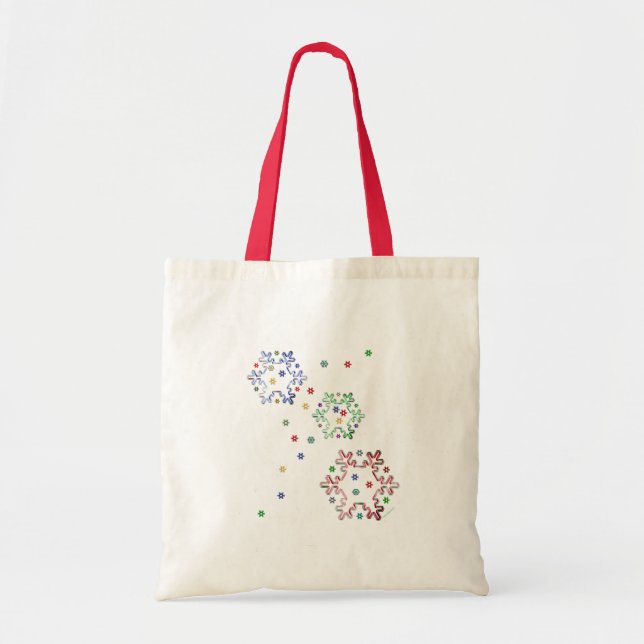 Tote Bag Étoiles de flocon de neige de Noël (Devant)