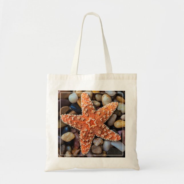 Tote Bag Étoiles de mer sur des roches (Devant)