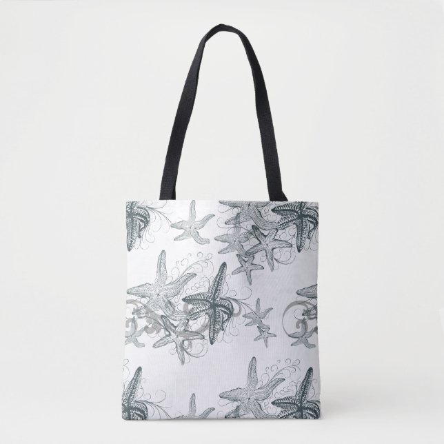 Tote Bag Étoiles de mer sur le motif de mer (Devant)