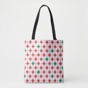 Tote Bag Étoiles de Noël atomique Vintages du milieu du siè