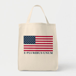 Tote Bag Étoiles Et Rayures Rouges Blancs Bleus Patriotique