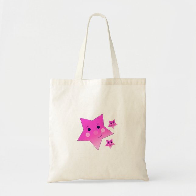 Tote Bag Étoiles roses (Devant)