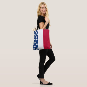 Tote Bag Étoiles Rouges Blanches Bleues Patriotiques