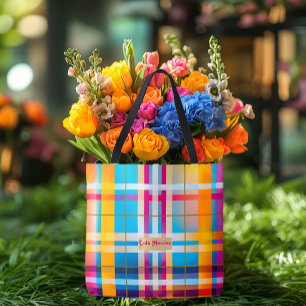 Tote Bag Étonnant Tendance Plaid Été Multi-Couleurs Wexford