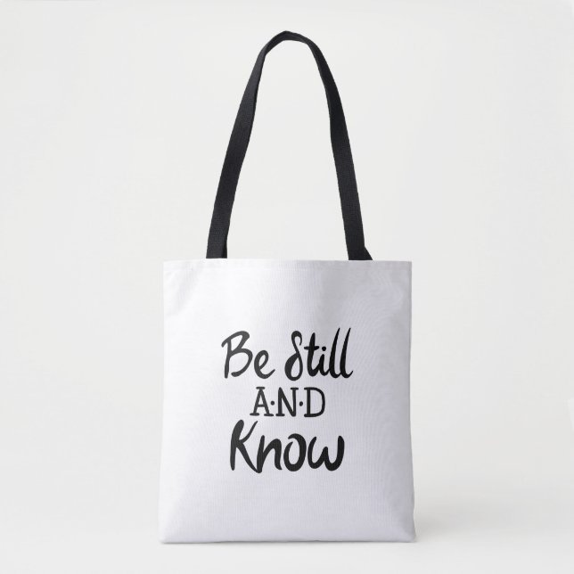 Tote Bag Être encore et connaître Gospel Graphics Écriture  (Devant)