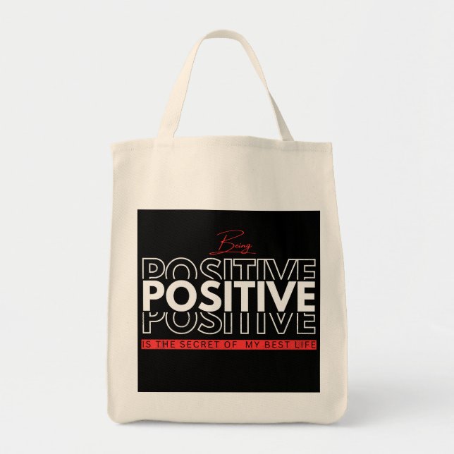 Tote Bag Être positif (Devant)