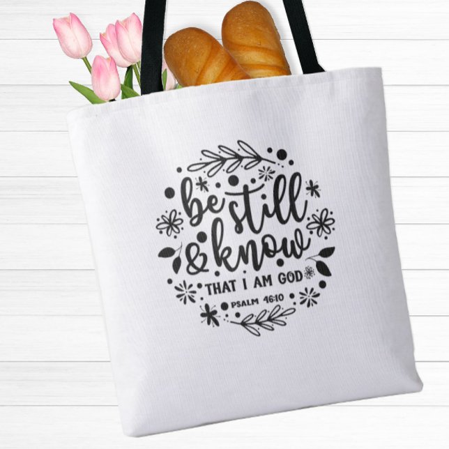 Tote Bag Être toujours inspirant (An inspirational tote bag to remind you that God is with you.)