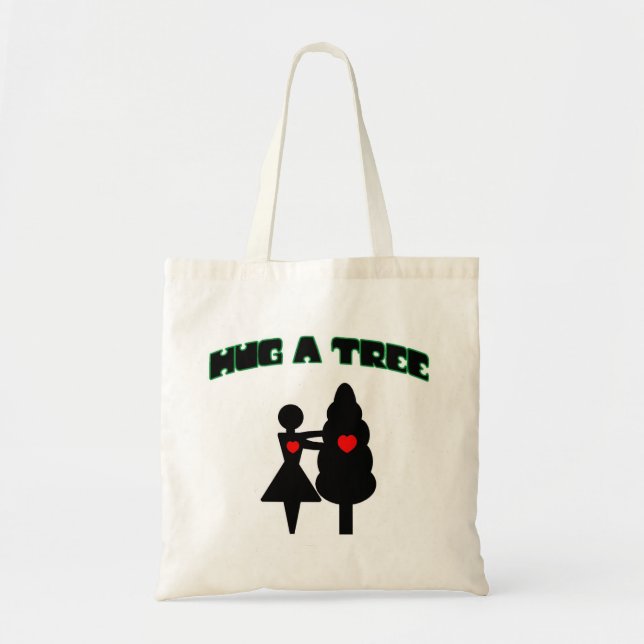 Tote Bag Étreignez un arbre w/Hearts (Devant)
