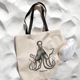 Tote Bag Étreinte de pieuvre   Nom personnalisé