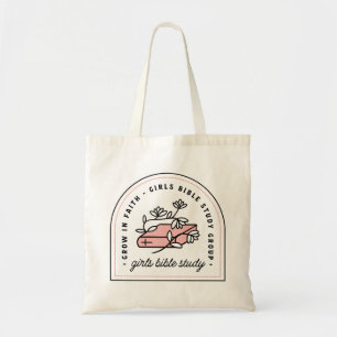 Tote Bag Étude biblique pour filles lecture chrétienne rose