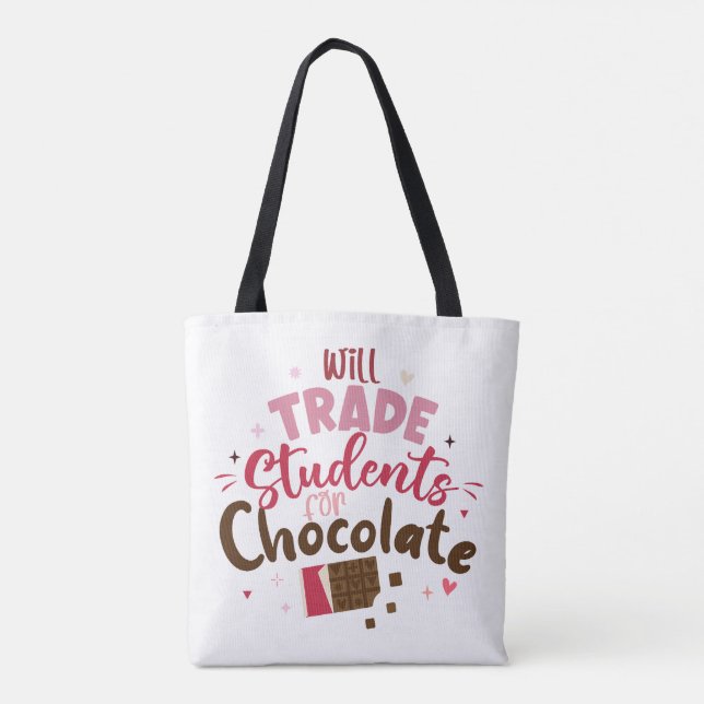 Tote Bag Étudiants pour le chocolat Drôle Valentine (Dos)