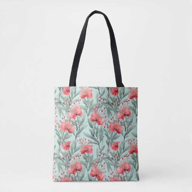 Tote Bag Éucalyptus de corail (Devant)