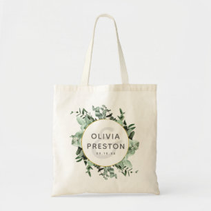 Tote Bag Eucalyptus et Mariage d'aquarelle botanique