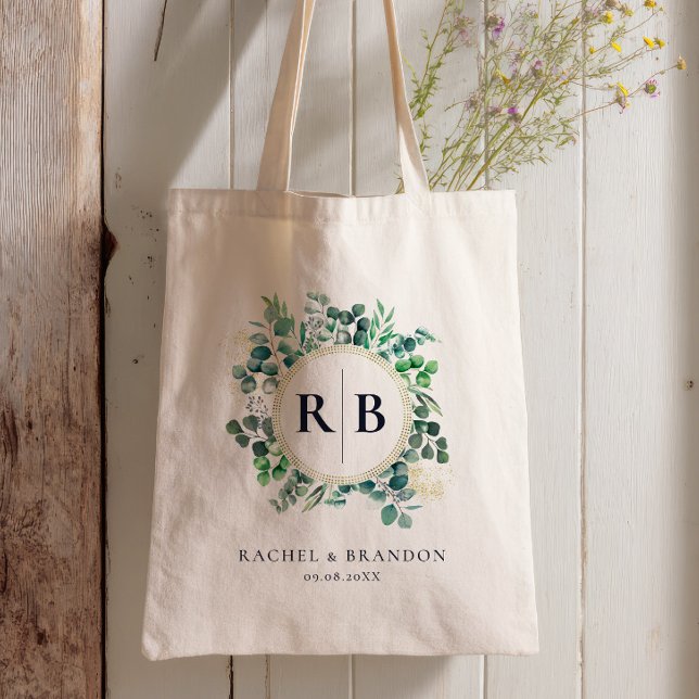 Tote Bag Eucalyptus Jardin Verdure Mariage Bienvenue  (Créateur téléchargé)
